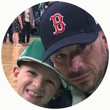 Photo of Dave Auger with his son